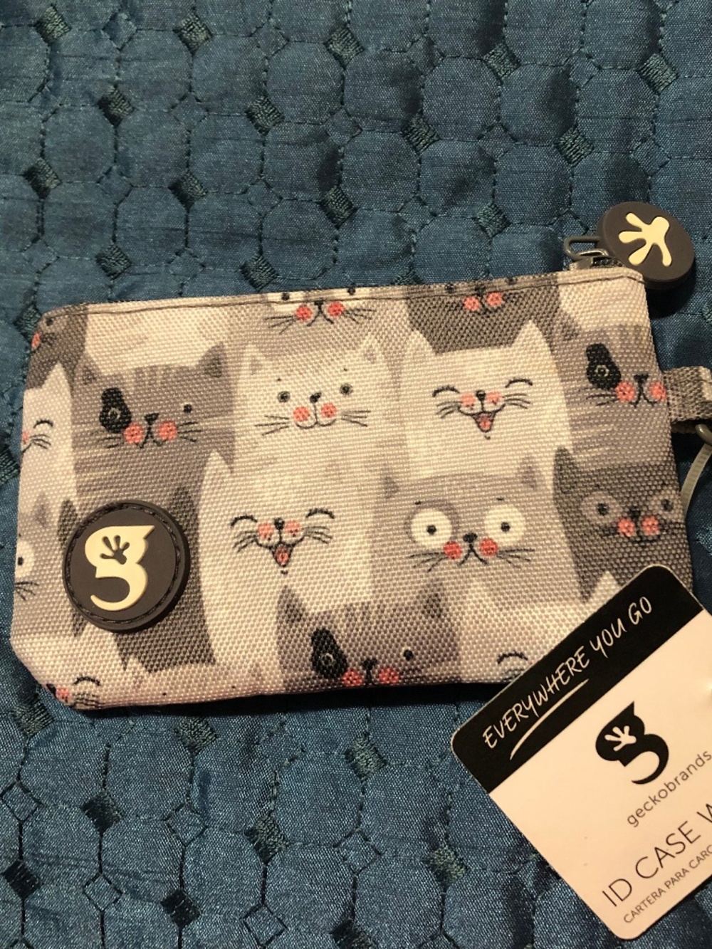 New! Gecko Brands Kitty Cat print ID case / wallet